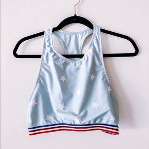 High Neck Star Sports Bra